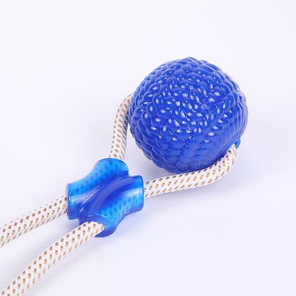 Dog toys Bite-resistant grinding tooth cleaning suction cup pull ball puppy boredom toy Corgi teddy pet supplies